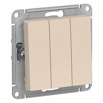 Выключатель 3-клавишный бежевый ATN000231 ATLASDESIGN