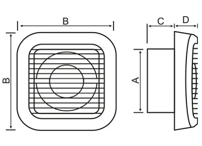 Вентилятор ванной комнаты MTG A120N-K с клапаном белый (Сербия) 