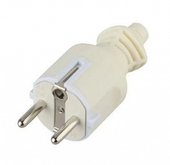 Вилка Б0019188 с заземляющим контактом черная прямой вывод ЭРА (Китай)