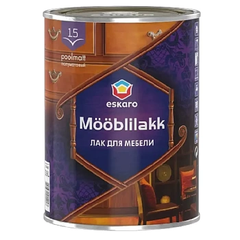 Лак мебельный Мёблилак Eskaro Mooblilakk 15 бесцветный полуматовый акриловый (Эстония) в Борисове