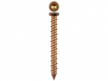 Шуруп по бетону 7,5х132 желтый цинк, шлиц Torx №30 (Китай)