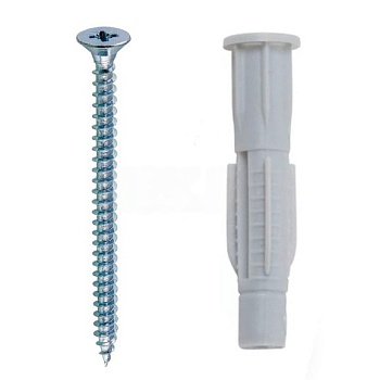 Саморез цинк 3,5х35 + распорный дюбель KSD S 6х30 нейлон (упак/20шт)