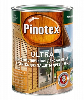 Влагостойкая лазурь с воском для защиты древесины Pinotex Ultra в Борисове