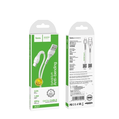 Кабель X37 для Type-C белый 1 метр Hoco (Китай)